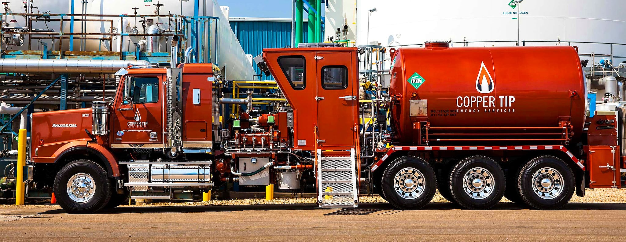 Copper Tip Energy Services flameless nitrogen unit at plant